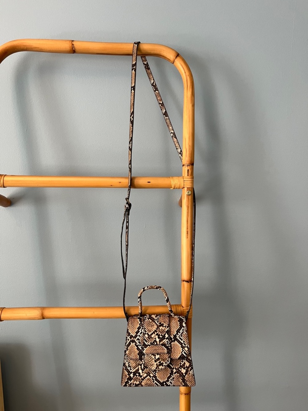 Scoop Faux Leather Snake-Print Mini Crossbody Bag